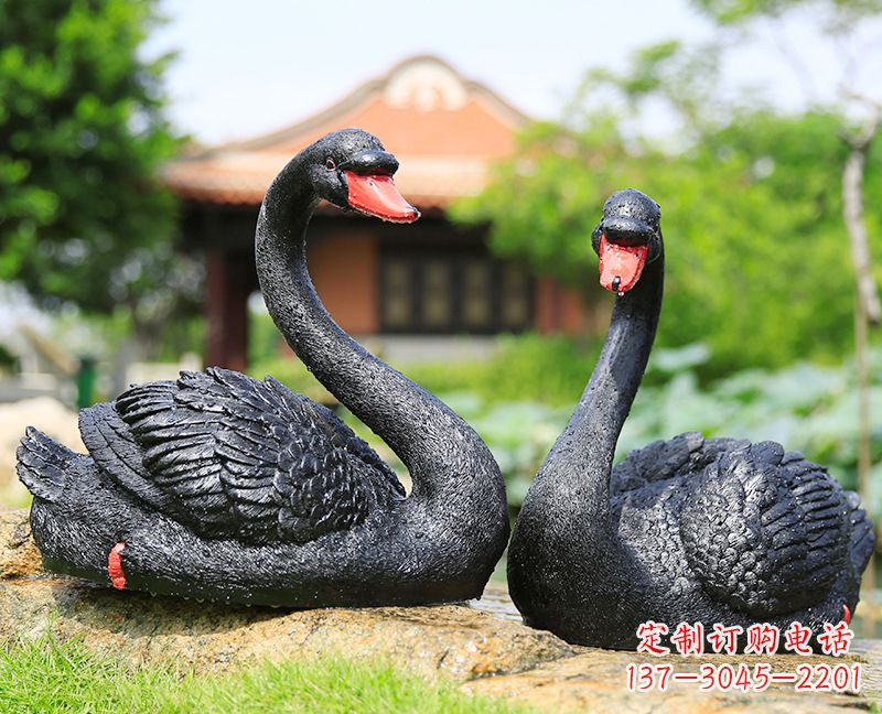 泰州黑天鹅玻璃钢仿真雕塑