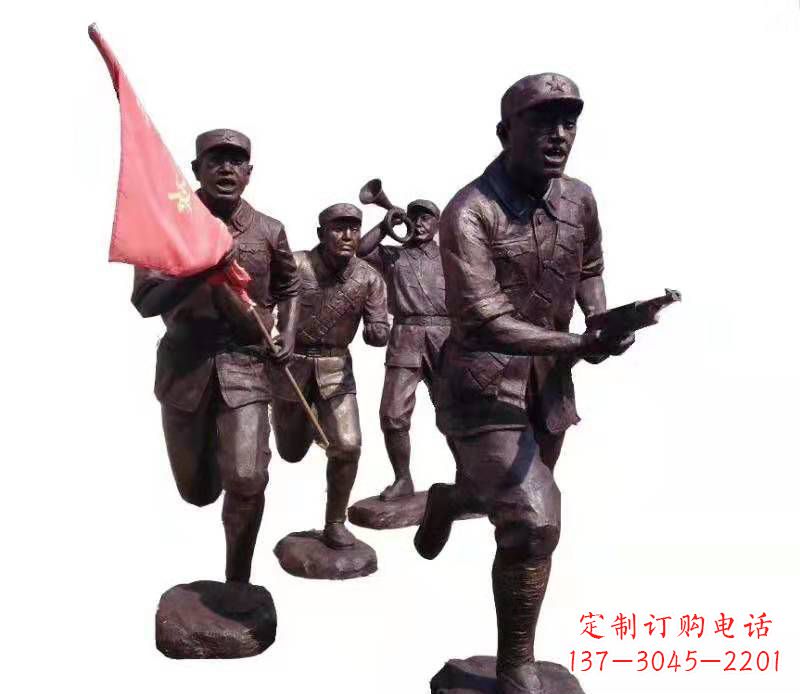 泰州红军人物雕塑广场景观雕塑户外摆件