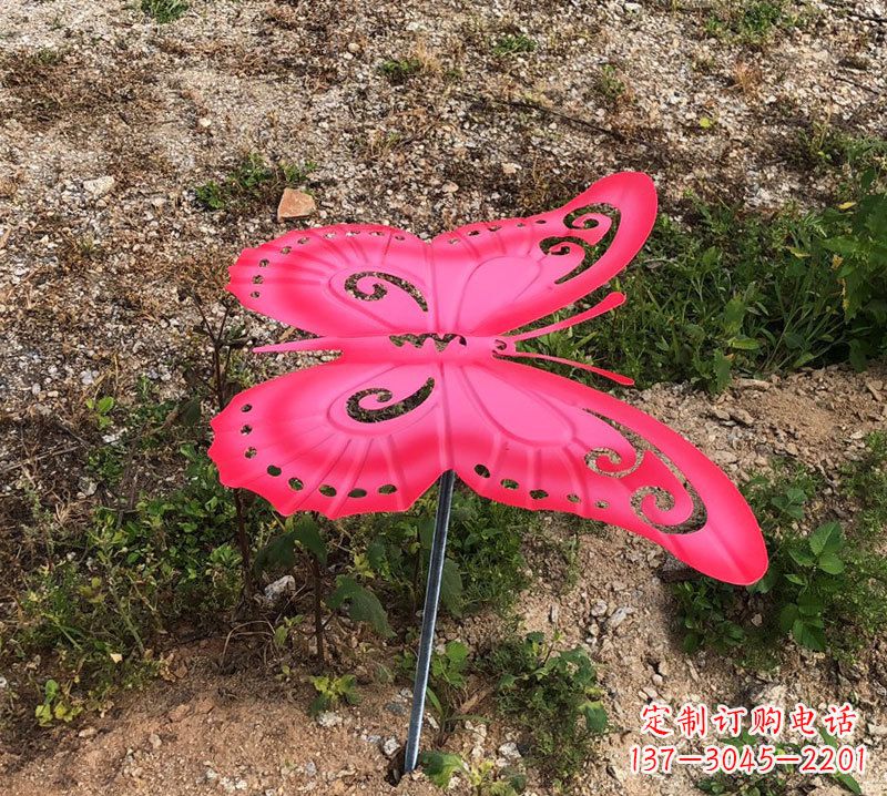 泰州红色铁艺不锈钢蝴蝶插件
