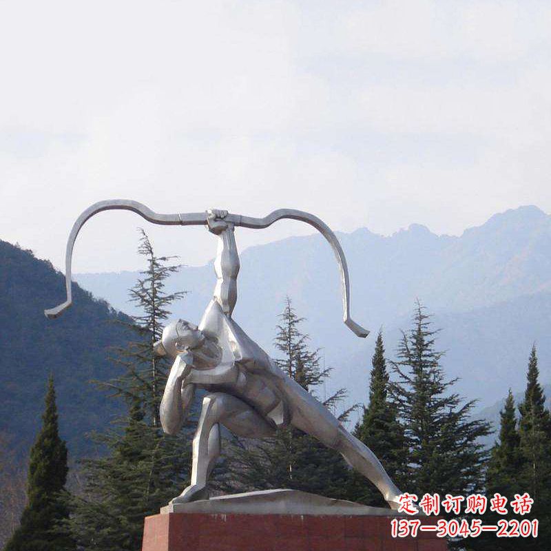 泰州后羿射日不锈钢雕塑