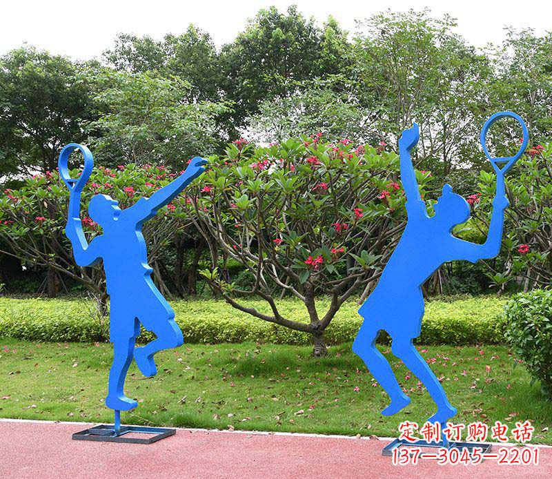 泰州不锈钢羽毛球人物雕塑