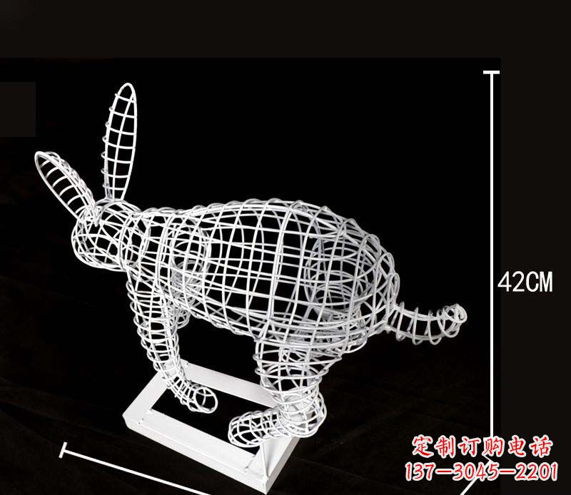 泰州户外不锈钢镂空兔子雕塑