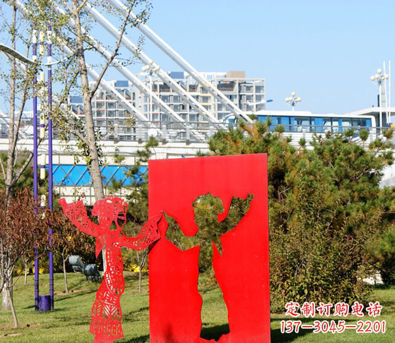 泰州全新设计:不锈钢皮影戏雕塑