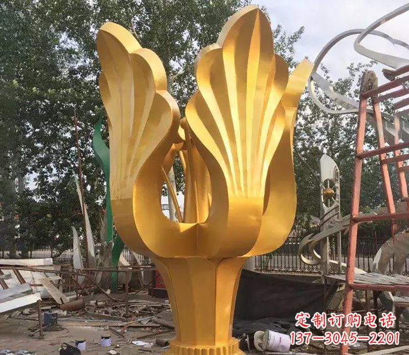 泰州精美紫荆花不锈钢雕塑