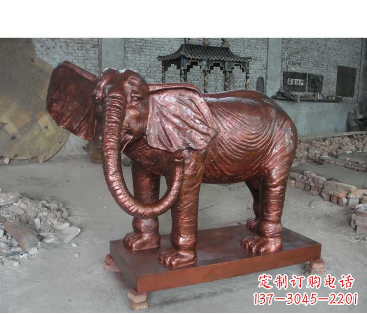 泰州艺术展现——户外大象铜雕塑