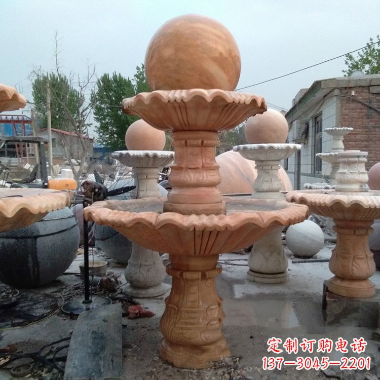 泰州中领雕塑,精致风水球雕塑让你的院落更加精致