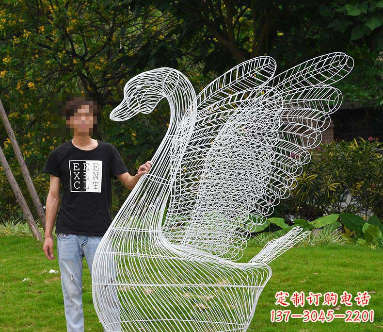泰州艺术精灵——户外不锈钢天鹅雕塑