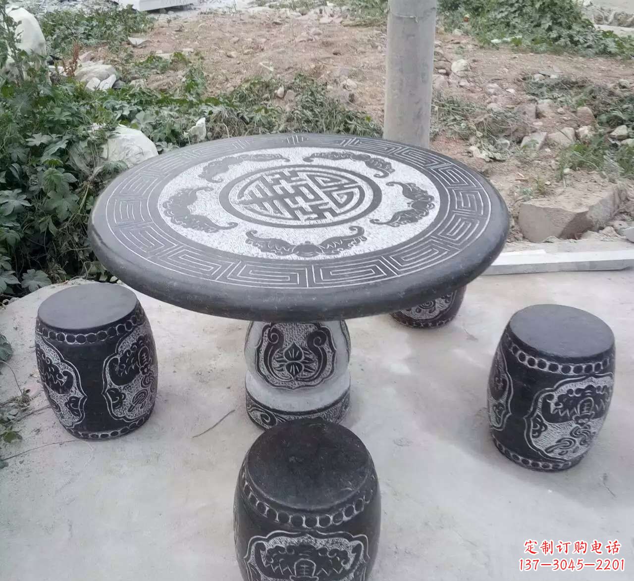 泰州艺术化的室外石桌凳雕塑