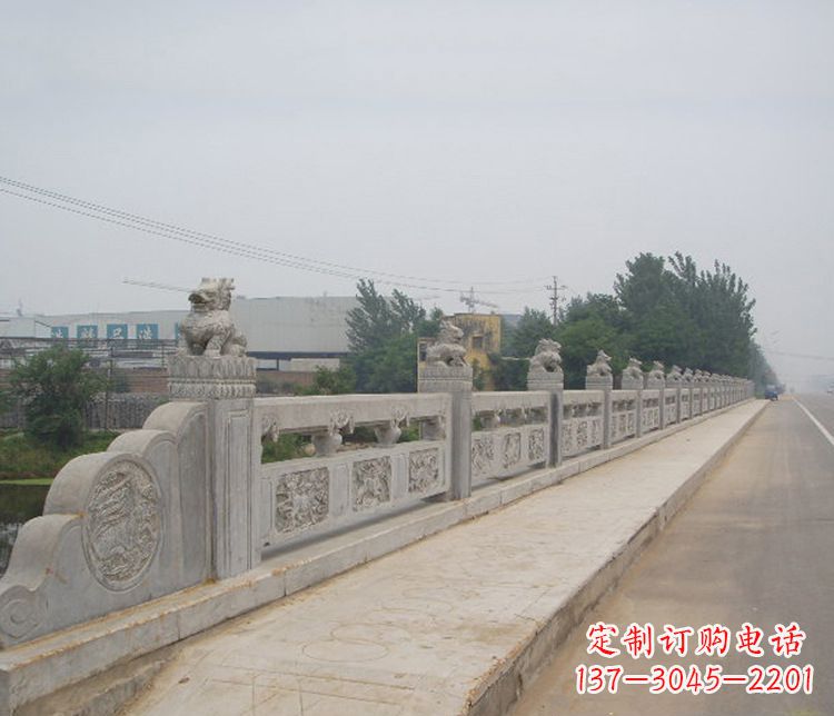 泰州护城河大理石栏板石雕 (2)