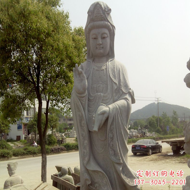 泰州中领雕塑定制--品质观音菩萨石雕