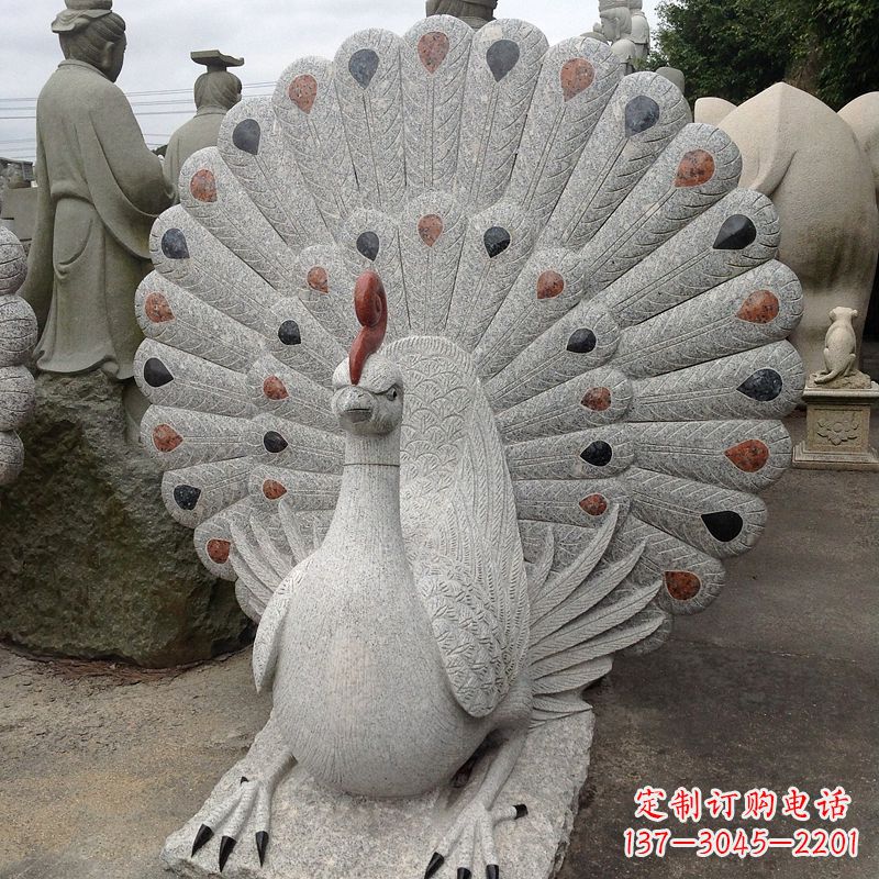 泰州花岗岩孔雀雕塑——艺术与文化交融