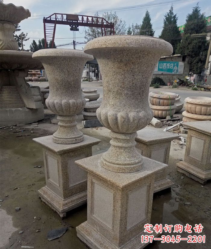 泰州花岗岩欧式花钵花盆雕塑