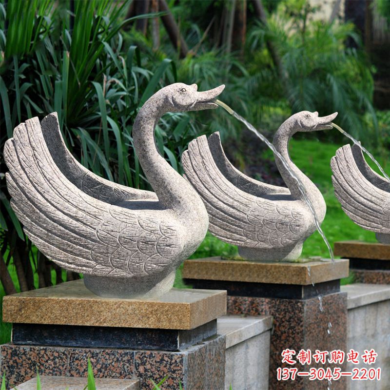 泰州尊贵的花岗岩天鹅喷水雕塑