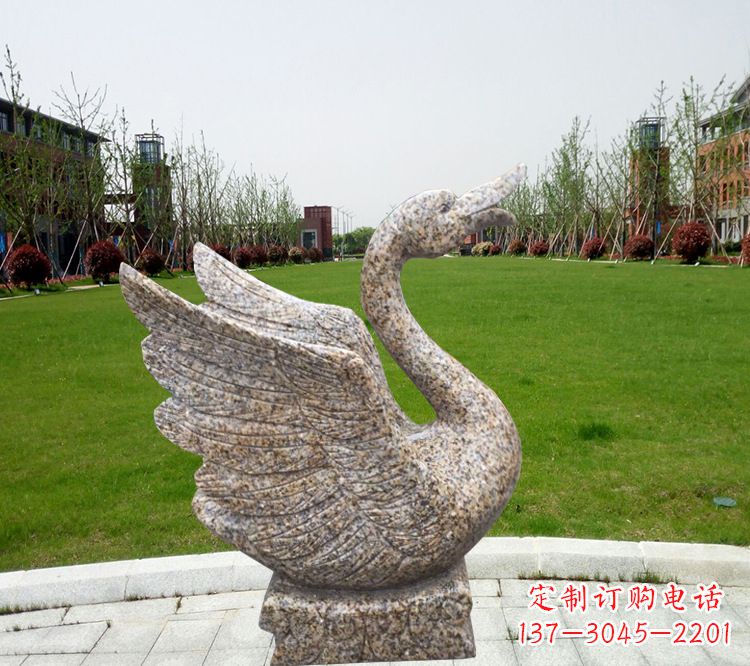 泰州中领雕塑推出的浪漫喷水天鹅雕塑,它是一件…