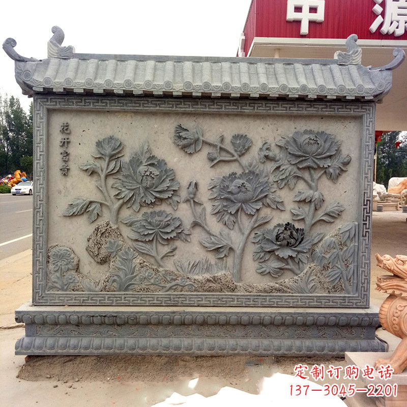 泰州精致影壁雕塑,贵宾大门落成仪式与祥和气息并存