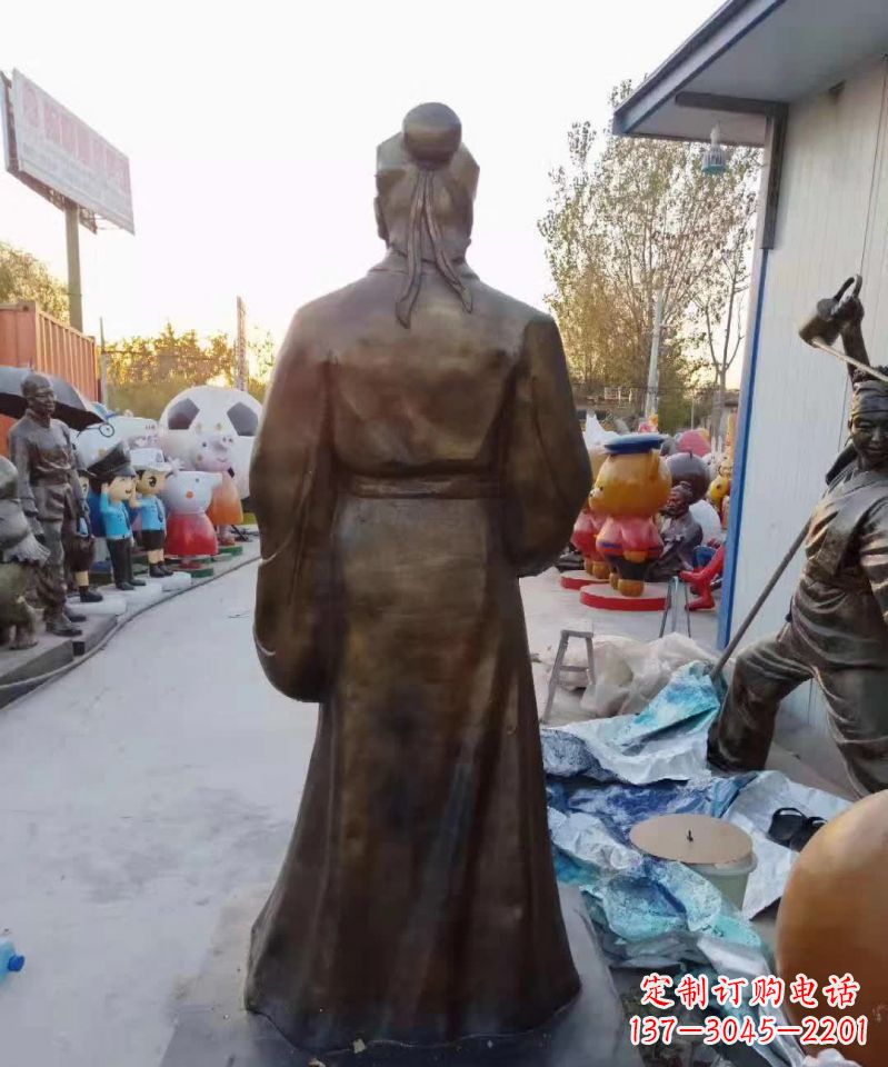 泰州精美雕塑永流传——华佗名医铜雕(定制)
