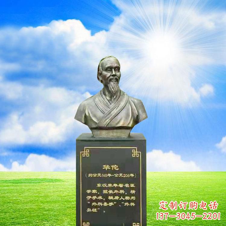泰州华佗胸像铜雕