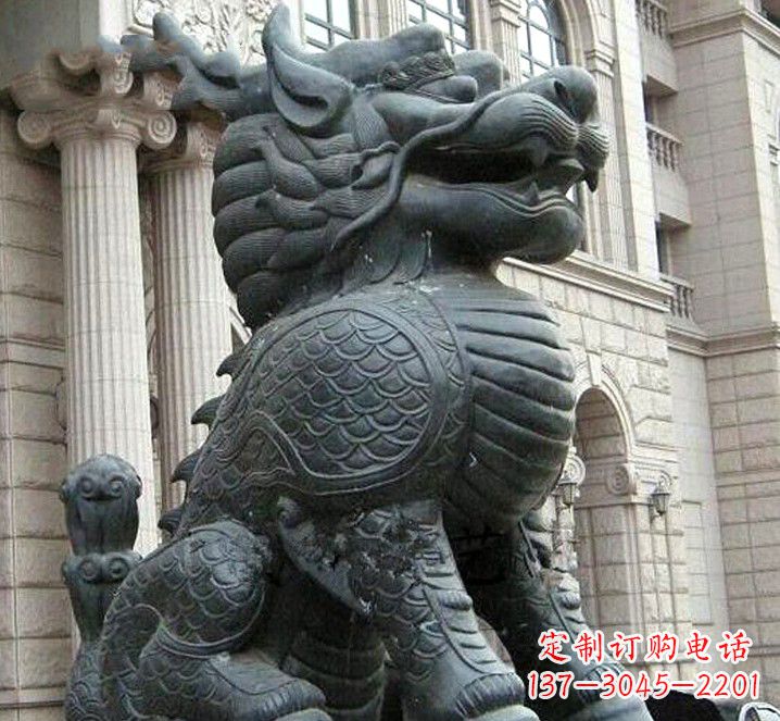 泰州富有神韵的煞铜麒麟雕塑