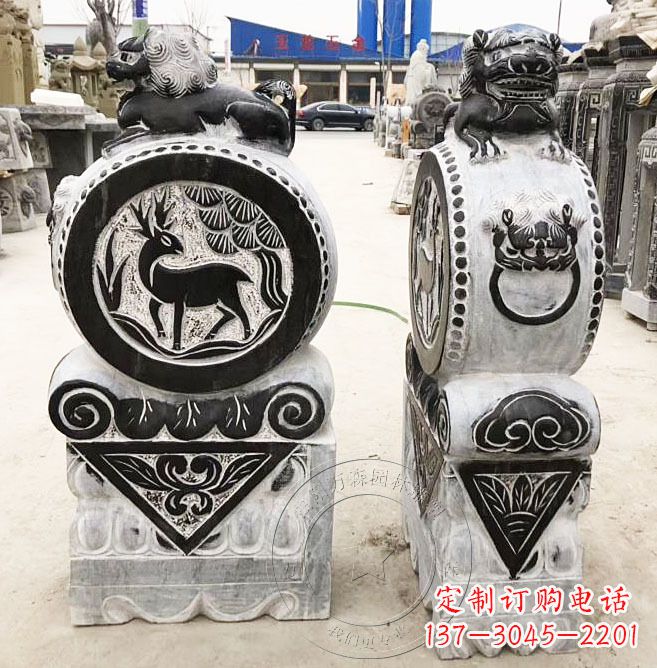 泰州黄山石雕门墩石
