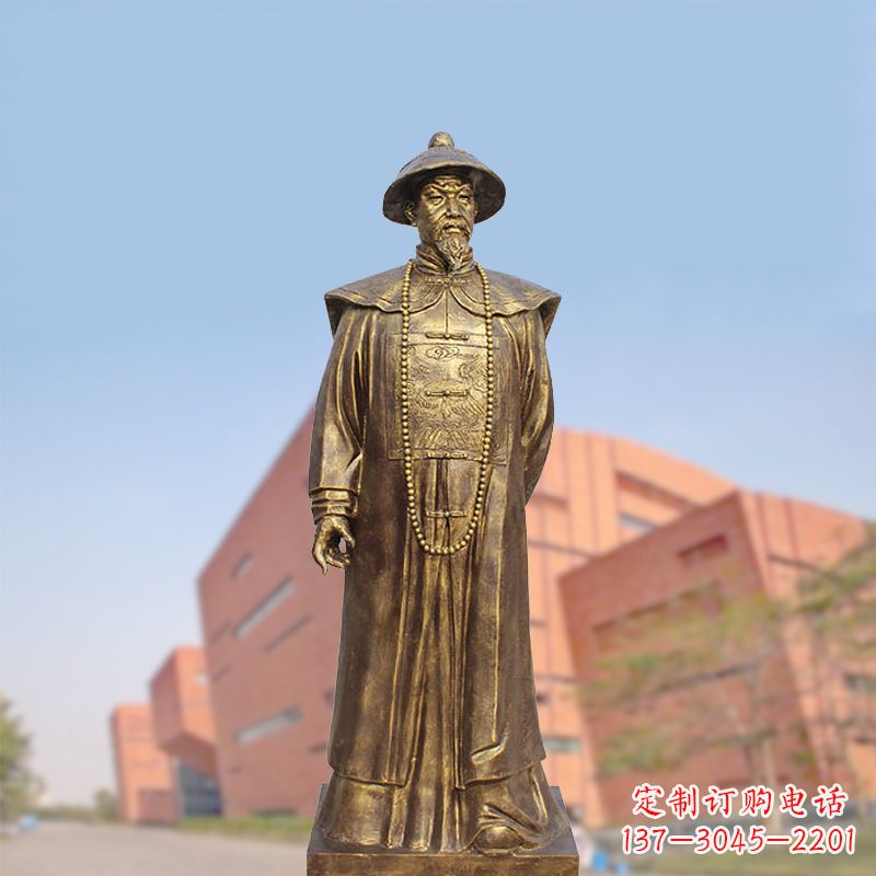 泰州黄铜曾国藩铸铜雕像-学校校园历史文化名人著名民族英雄人物雕塑