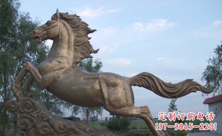 泰州完美雕刻的黄铜马雕塑