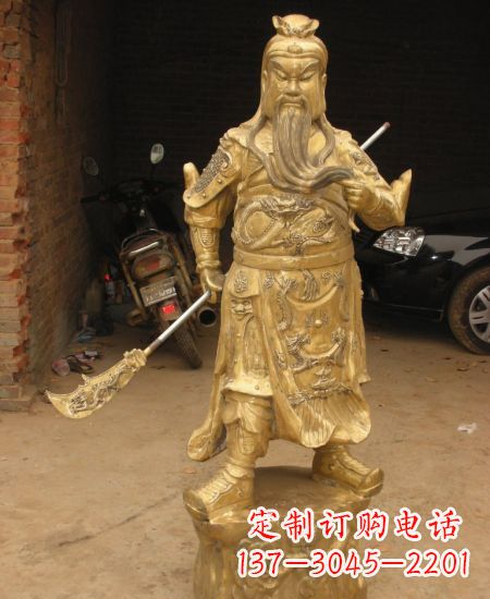 泰州优美勇猛的关公雕塑