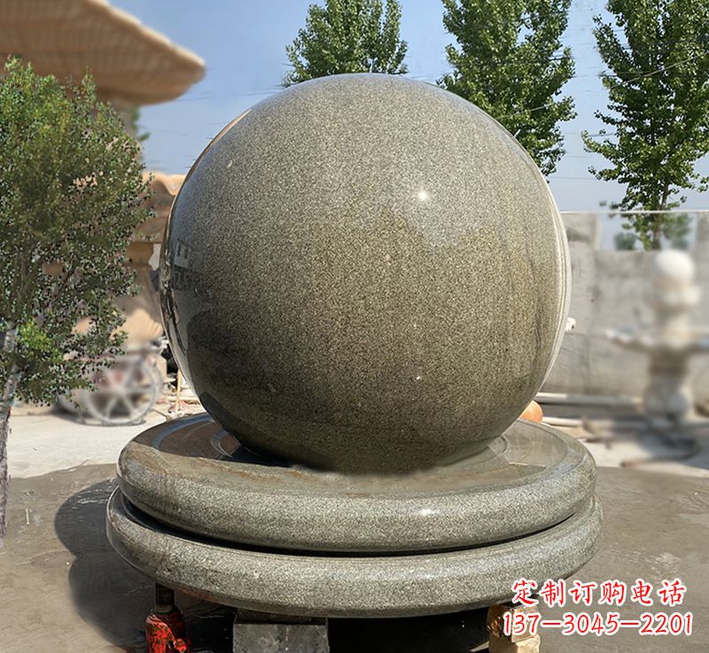泰州黄锈石风水球