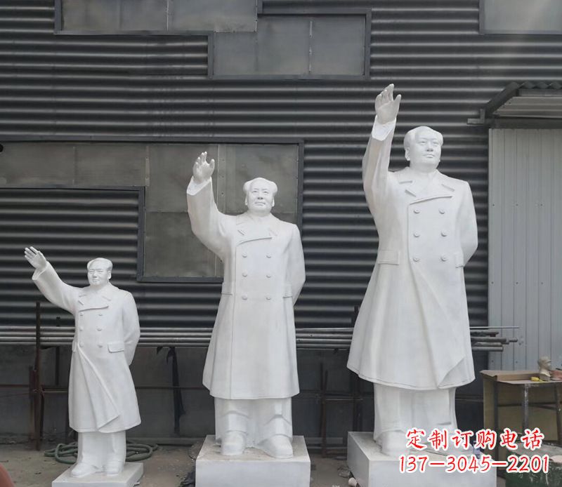 泰州追随主席足迹,收藏挥手毛主席校园伟人石雕