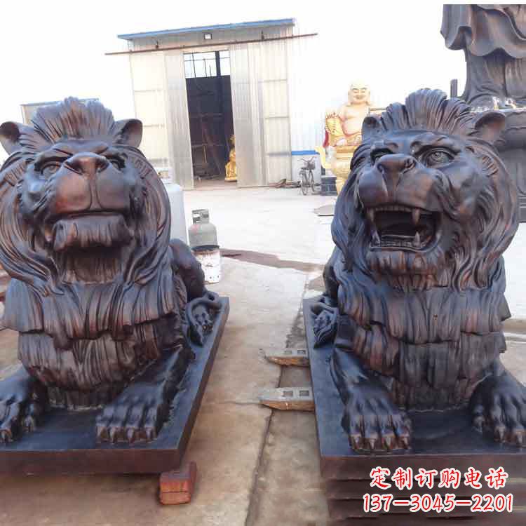 泰州汇丰银行狮子雕塑,精美雕塑展示您的财富
