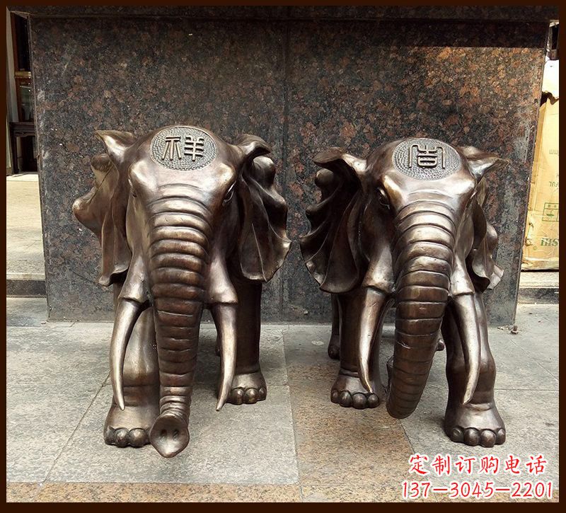 泰州吉祥大象铜雕222