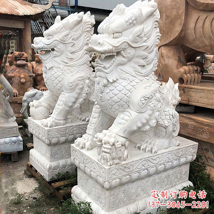 泰州财富守护神:吉祥纳福麒麟石雕
