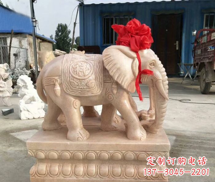 泰州欣赏晚霞红,给家里添大象雕塑