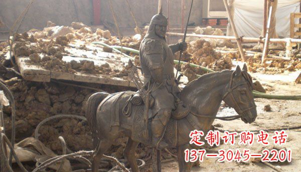 泰州精心打造的古典骑马铜雕