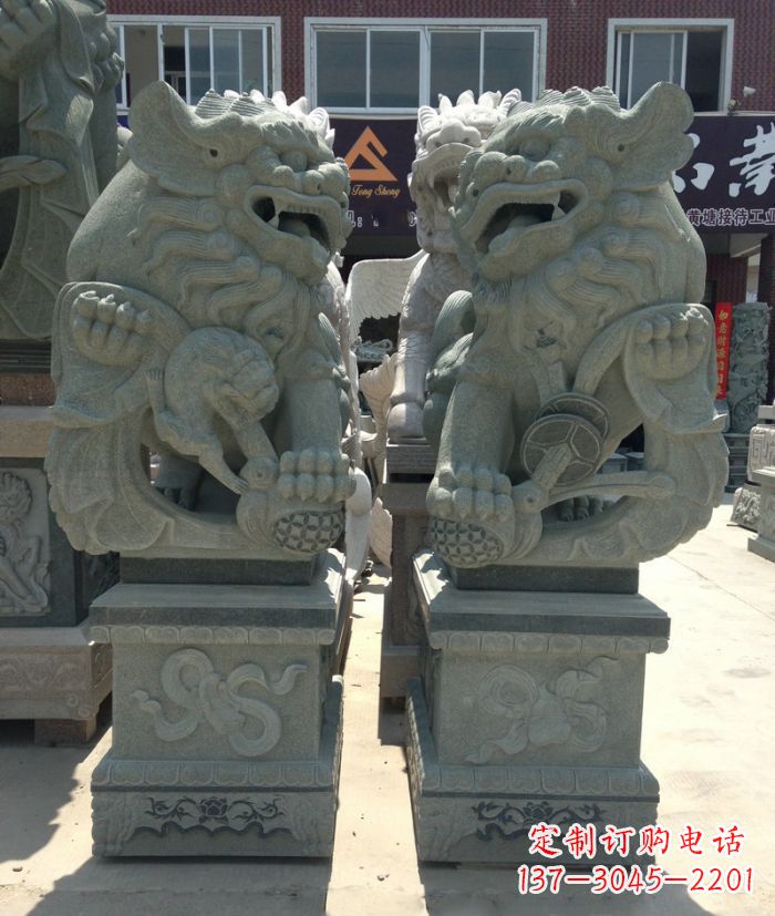 泰州南方风石雕狮子,纯手工为你独一无二