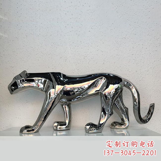 泰州杰出的不锈钢金钱豹雕塑