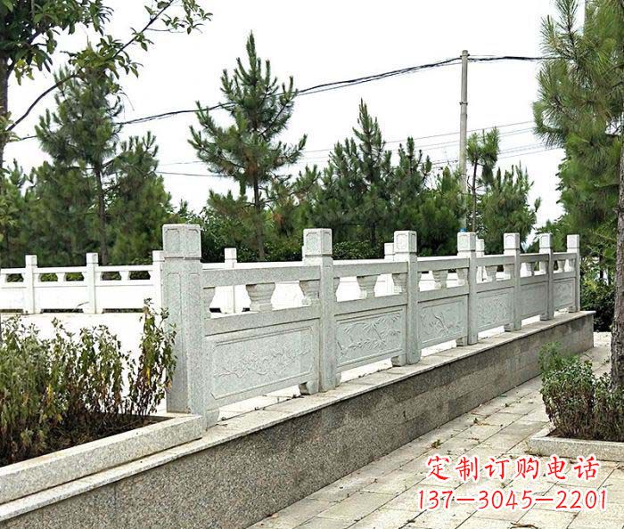 泰州景区大理石栏杆石雕_2