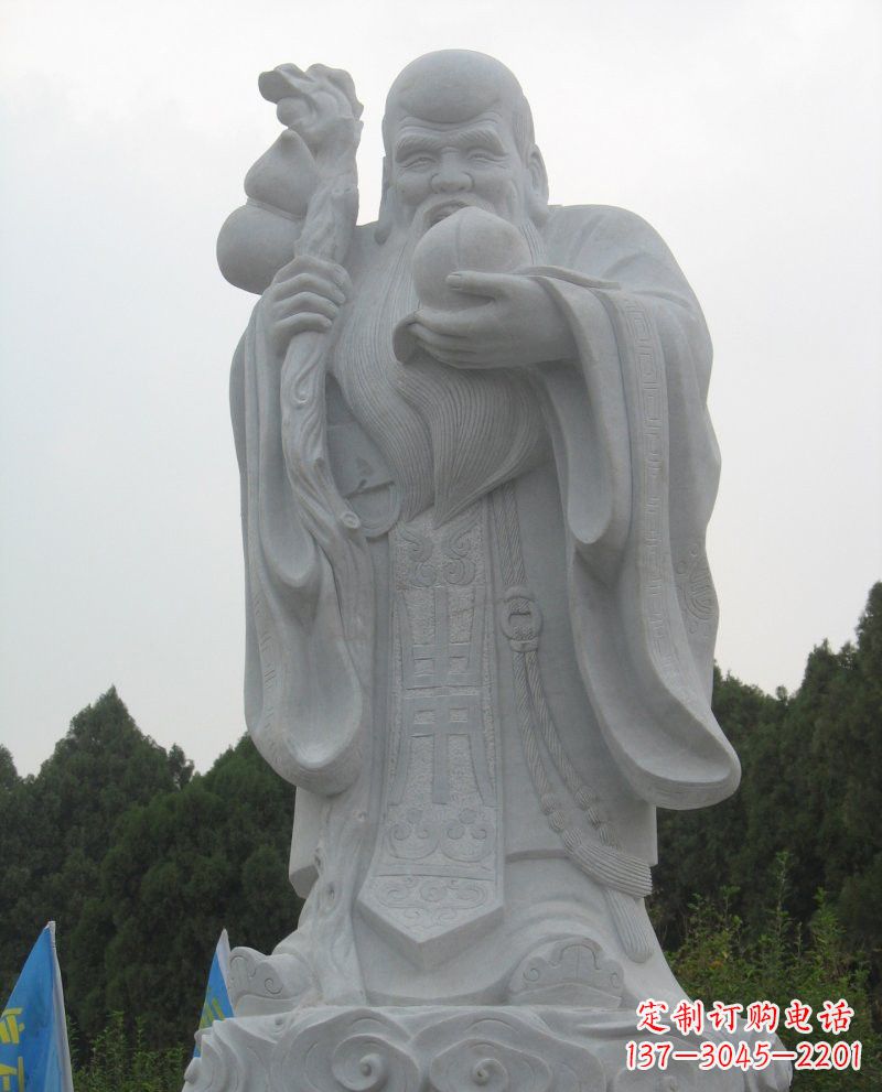 泰州景区大理石老寿星雕塑