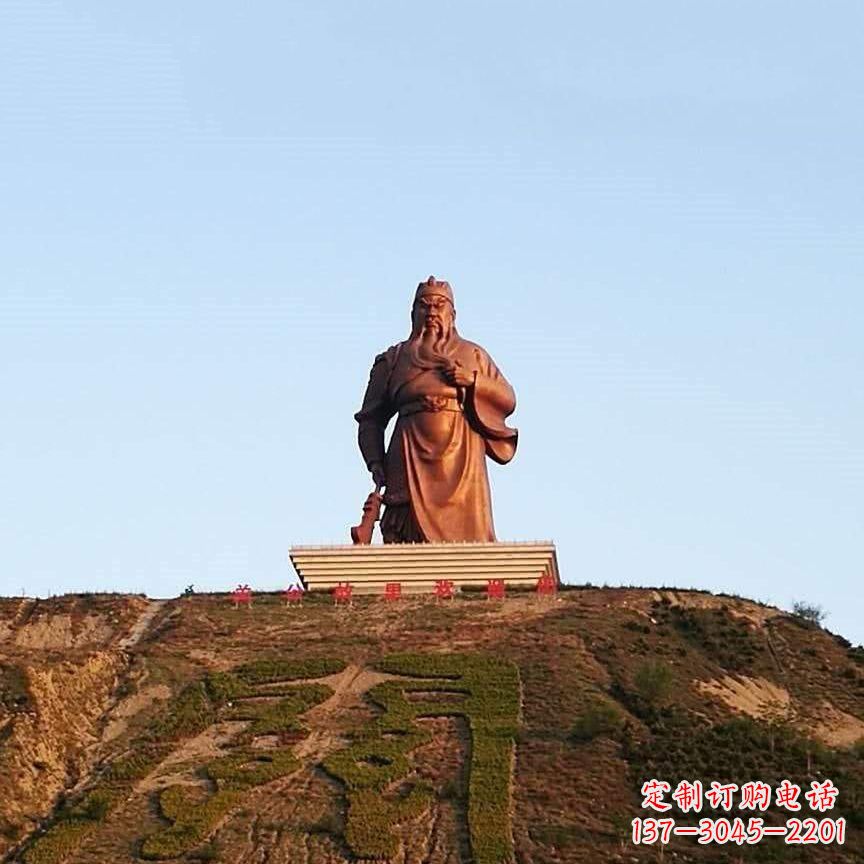 泰州景区大型关公铜雕-中国历史名人三国名将武圣雕像