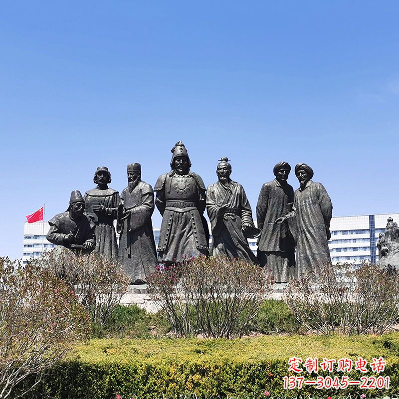泰州完美再现成吉思汗的青铜雕塑
