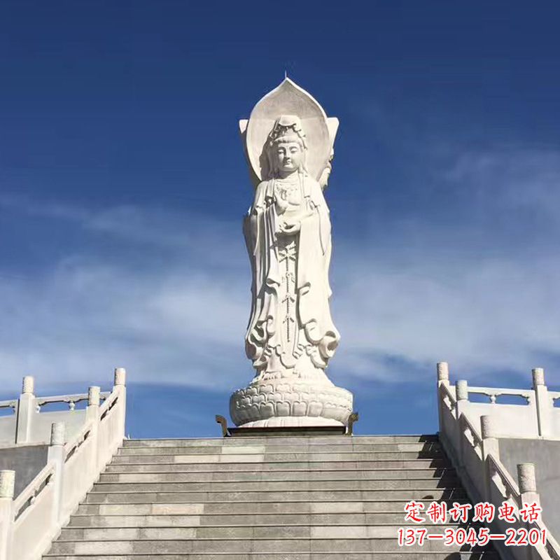 泰州专业定制三面观音石雕景观雕塑