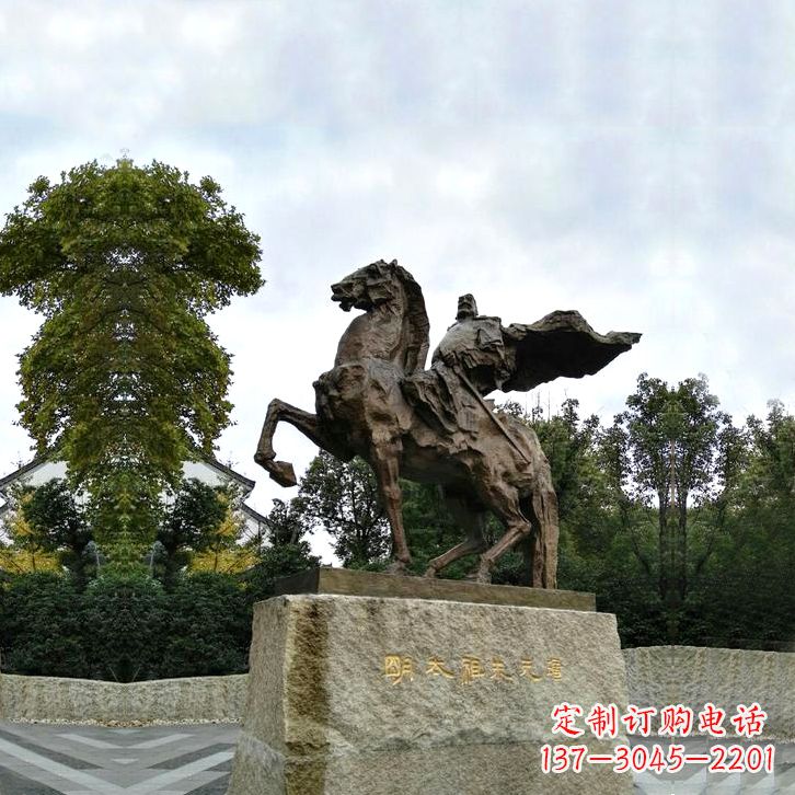 泰州华夏文明领袖朱元璋铜雕塑
