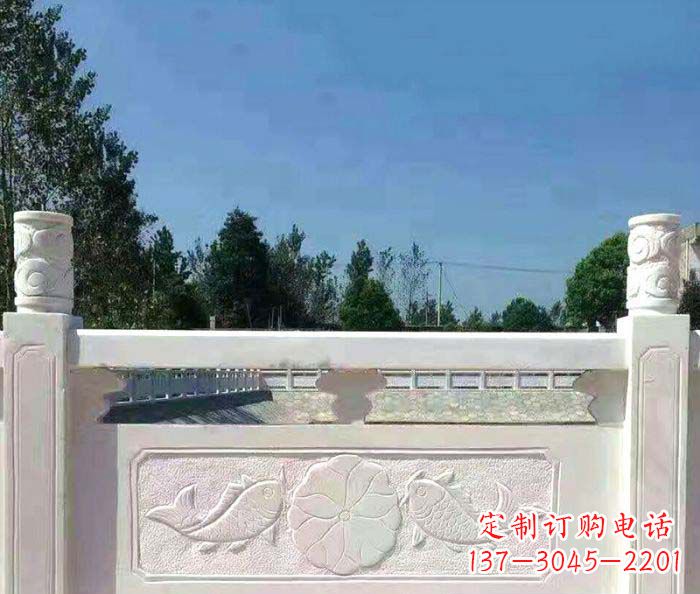 泰州精美汉白玉石浮雕栏板