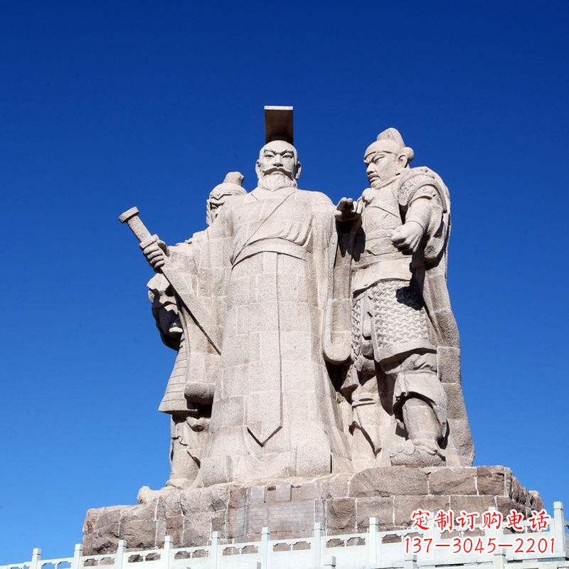 泰州精美绝伦的汉武帝刘彻大型石雕景观雕塑