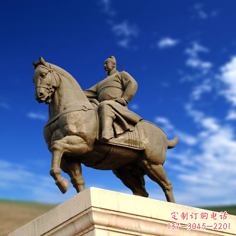 泰州领雕塑正大光明:李世民骑马景观雕塑