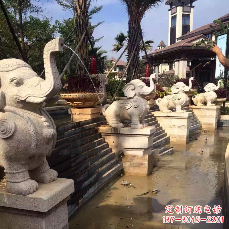 泰州雕刻精美的大象雕塑