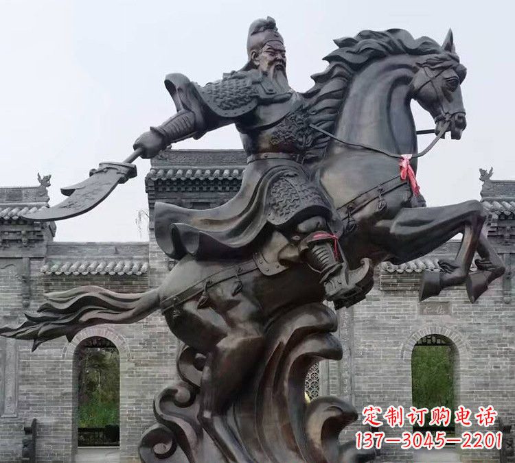 泰州高贵雄浑的大型铜铸关公雕塑