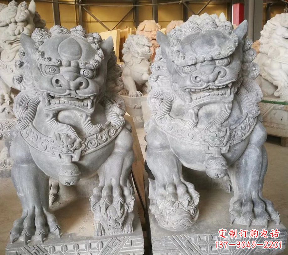 泰州景区南方石狮子石雕 (3)