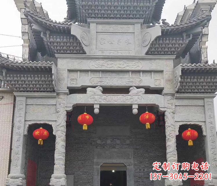 泰州中领雕塑:专业定制牌坊石雕
