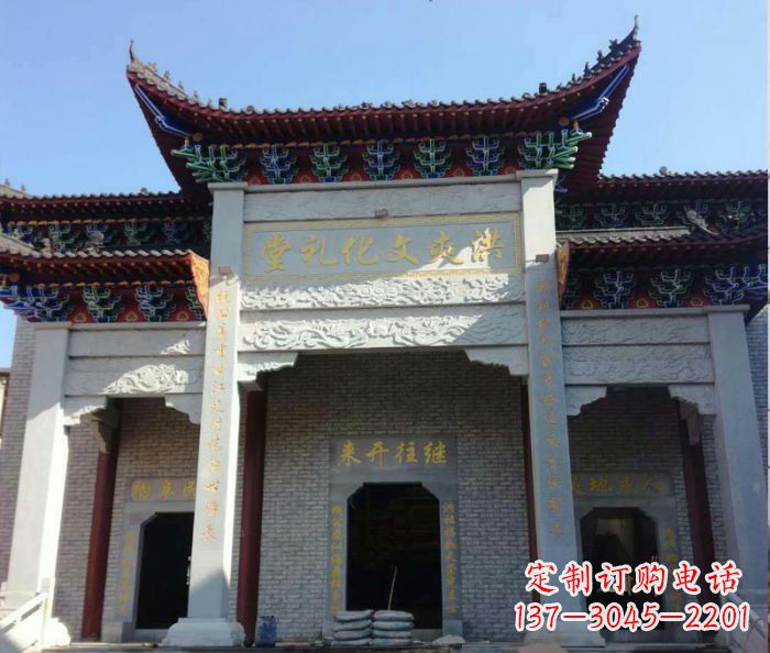 泰州景区三门石雕牌楼,精美绝伦的艺术之作