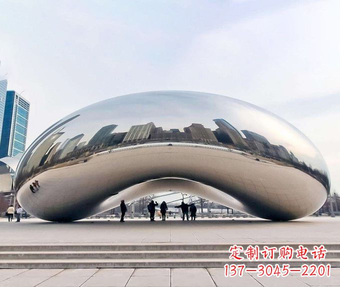 泰州镜面不锈钢大型拱门雕塑
